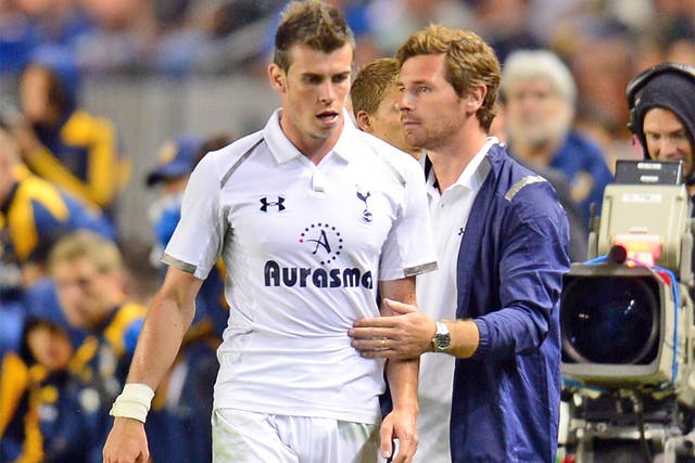Gareth Bale was replaced in the second half against LA Galaxy