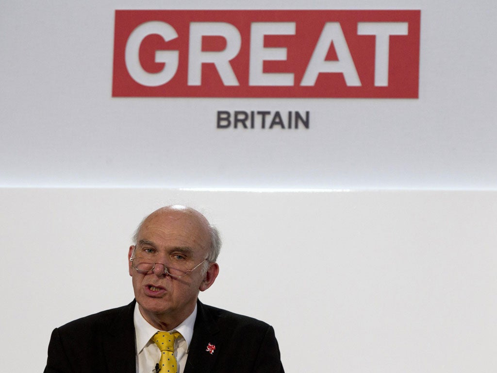 Vince Cable says that he is not proposing a radically different approach to George Osborne