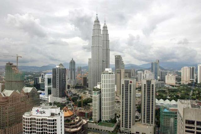 To the point: the 452m-high twin Petronas Towers