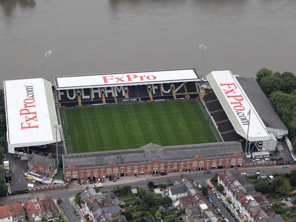 A view of Fulham's Craven Cottage