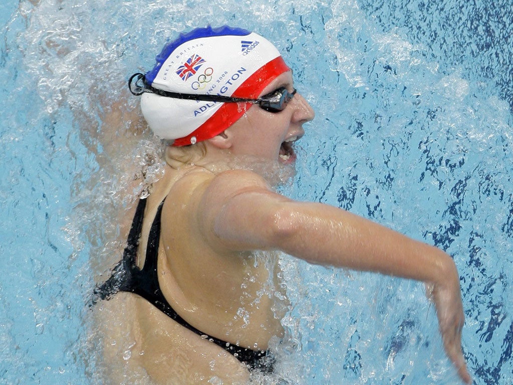Rebecca Adlington glides through the water