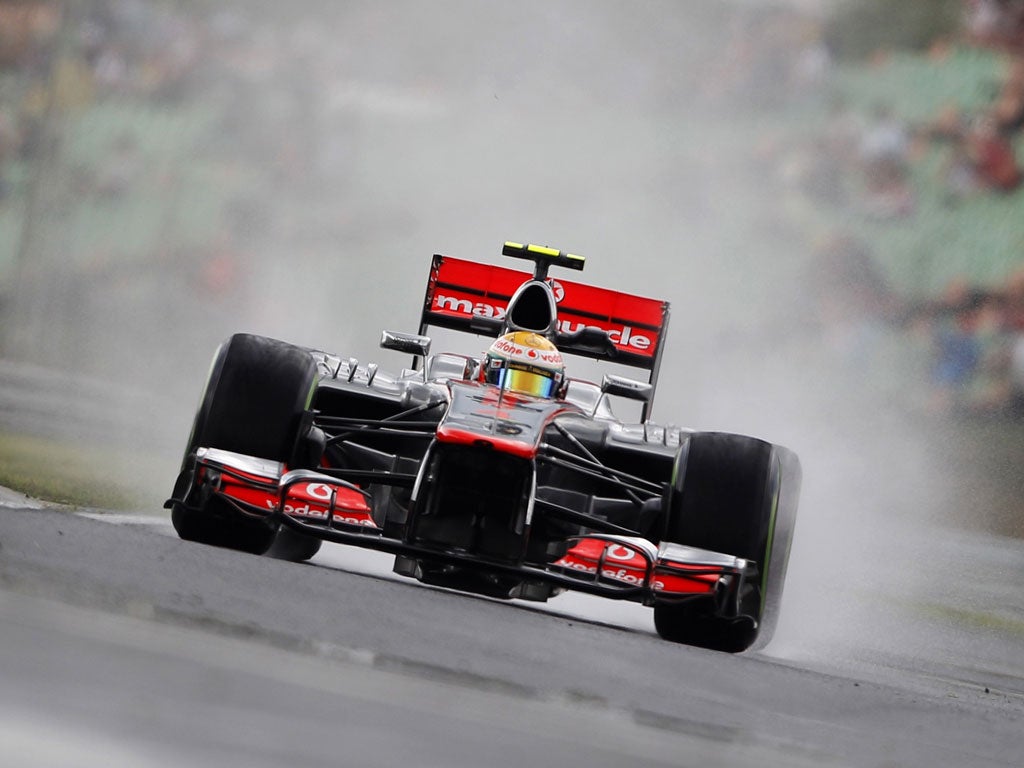 Lewis Hamilton set the pace in practice for tomorrow’s Hungarian Grand Prix