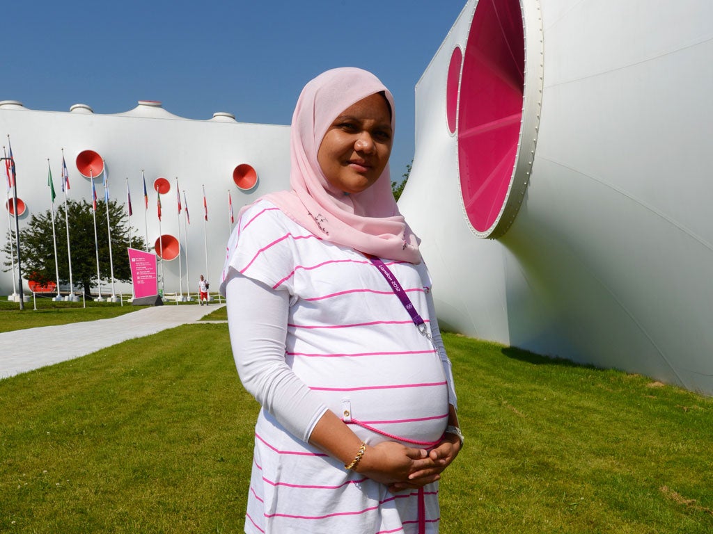 Nur Suryani Mohammed is eight months pregnant will compete in 10-metre air rifle at London 2012