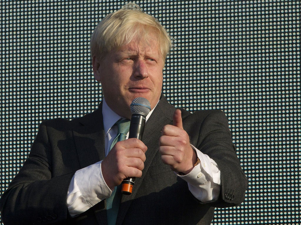 Did Boris Johnson (pictured) recall the fine detail of that wholly
avoidable electoral calamity before making a prize pillock of himself in Hyde Park?