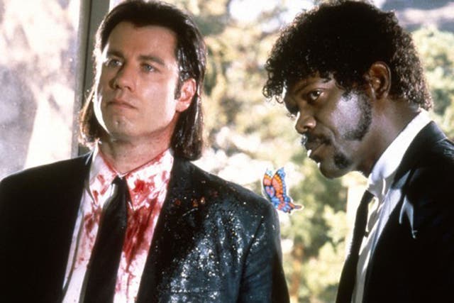 Pulp Fiction: Tarantino’s first feature, with Weinstein as an
executive producer, won prizes for its mix of pop culture references and cinematic allusions. It also included trademark
gore