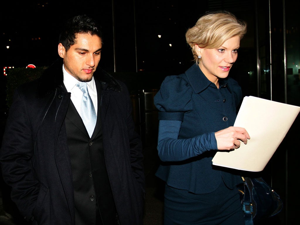 Amanda Staveley at the Barclays Bank headquarters with Ali Jassim, adviser to Sheik Mansour