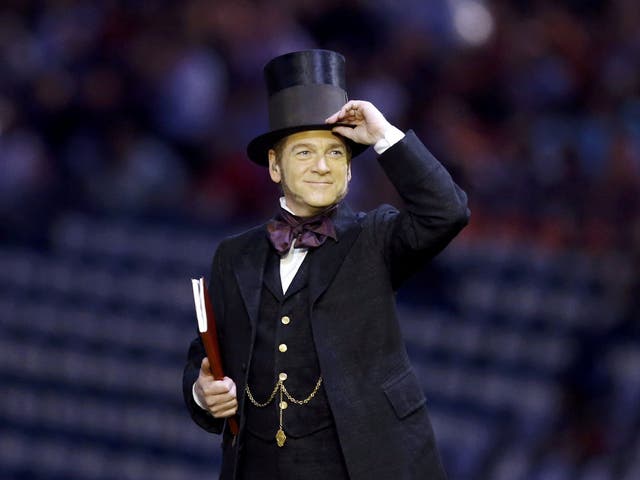 <p>Kenneth Branagh stood in as Isambard Kingdom Brunel at the London 2012 opening ceremony – a role for which Nicholas Beveney had been the understudy</p>