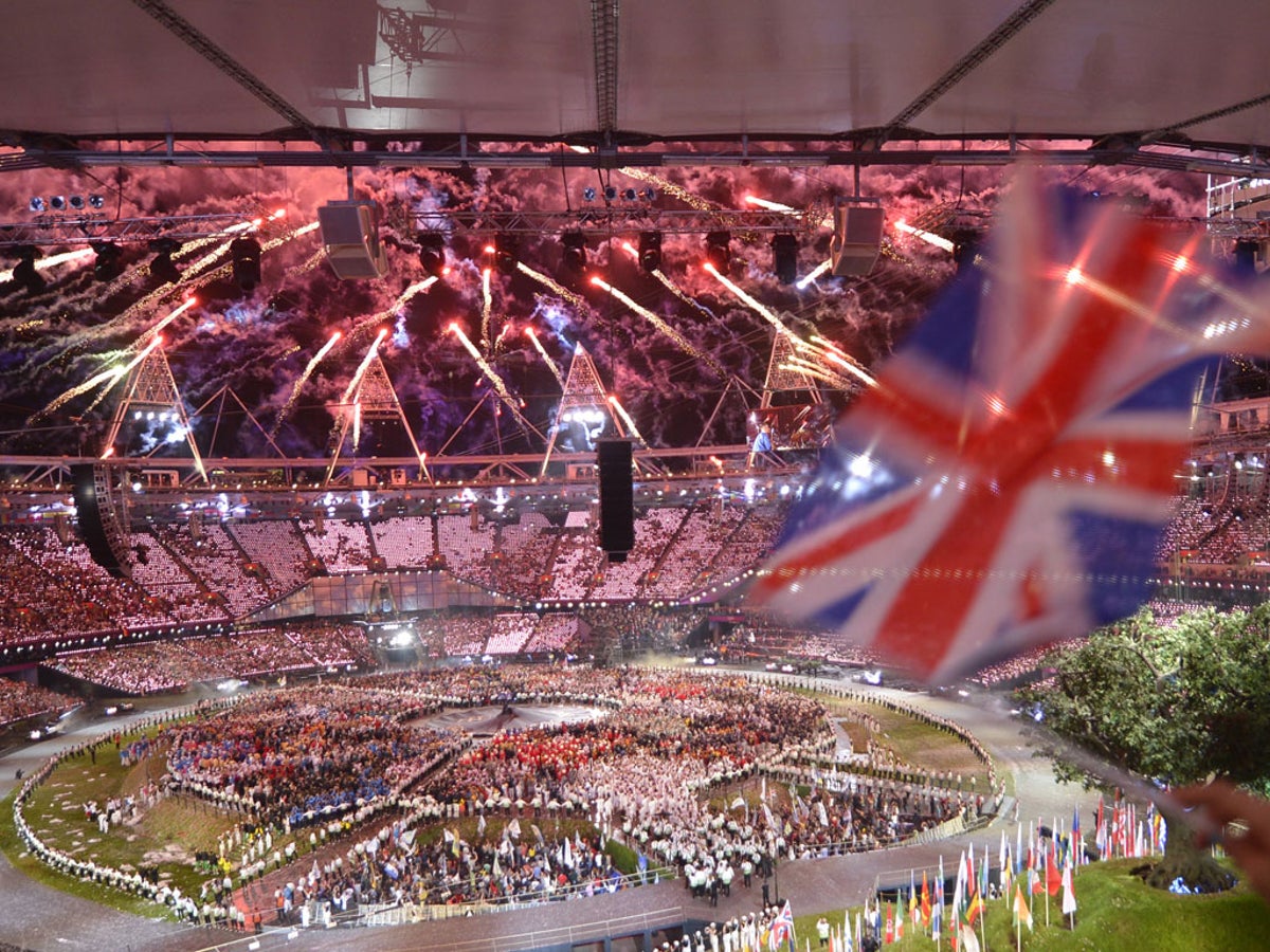 Símbolo Énfasis Crónico London 2012 Olympics Opening Ceremony Cuaderno Inferior Enmarañarse