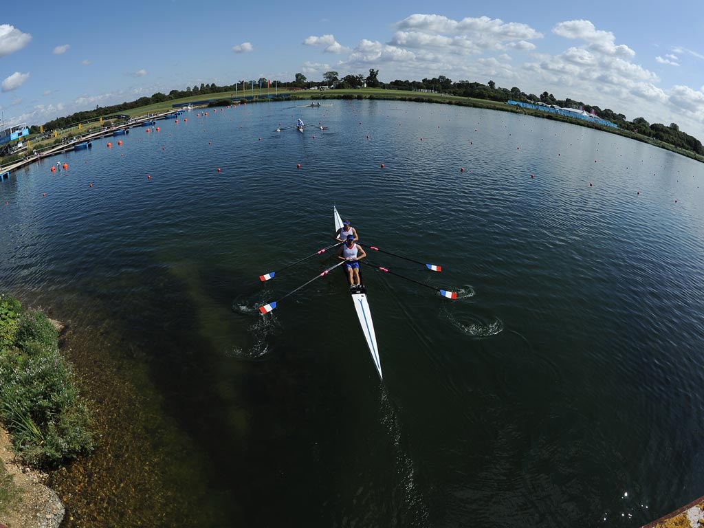 Saturday 28 July: A view of the action at Eton Dorney