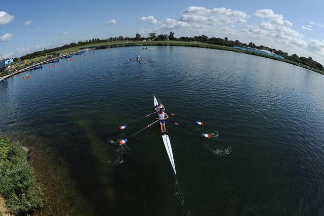 Saturday 28 July: A view of the action at Eton Dorney