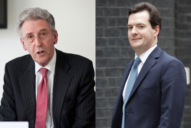 Family ties: George Osborne, right, and his father-in-law Lord Howell, are both supporters of fossil fuels