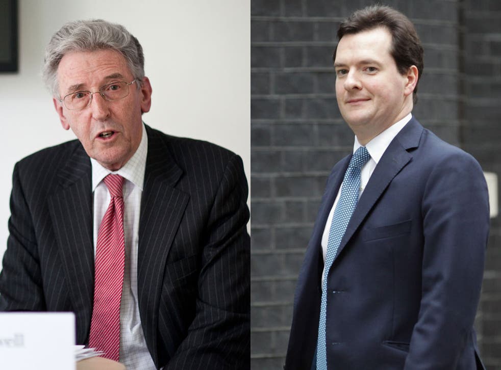 Family ties: George Osborne, right, and his father-in-law Lord Howell, are both supporters of fossil fuels