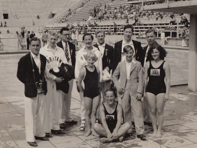 1936 Berlin: Preppy prescience - There were, of course, rather more political issues at the heart of these Games than what the athletes were wearing – but note the preppy prescience of the British team's apparel as they gather around diver Katinka Larsen for this group shot. They could easily all have been wardrobed by Gap. Side-partings were an optional extra, but oh for the days when a swimming costume like this was chic rather than prudish.
