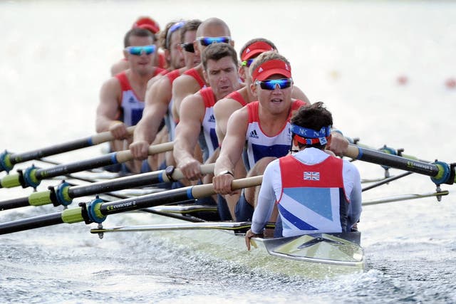 The new-look Great Britain crew made a fast start and quickly opened a three-quarter-length lead over reigning Olympic champions Canada to take control of the race