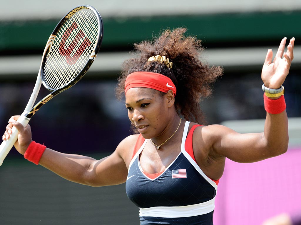 July 30, 2012: Serena Williams in action at Wimbledon