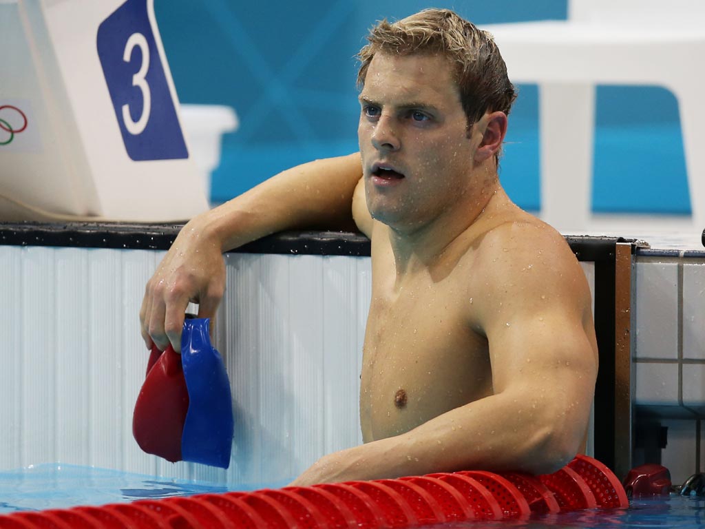 July 30, 2012: Liam Tancock fell short of completing his medal collection tonight when he was fifth in the Olympic 100 metres backstroke won in a new Olympic record by American Matt Grevers tonight.