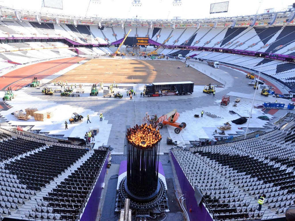 The Olympic Stadium is getting ready for the athletics