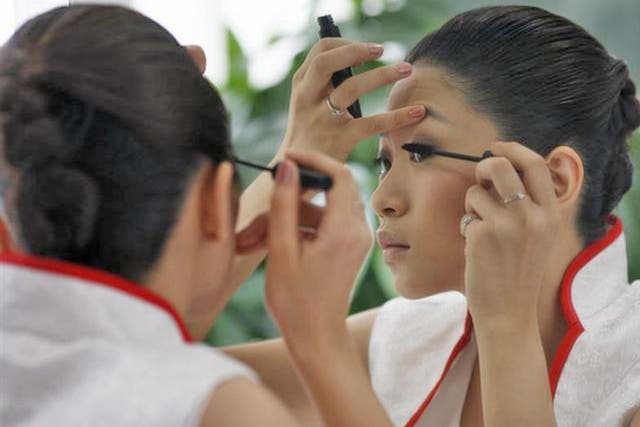 Sales of cosmetics grew by 18 per cent in China last year, amounting to £10bn