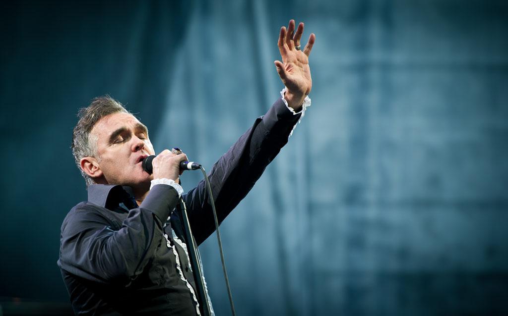 Morrissey performing at a festival last year