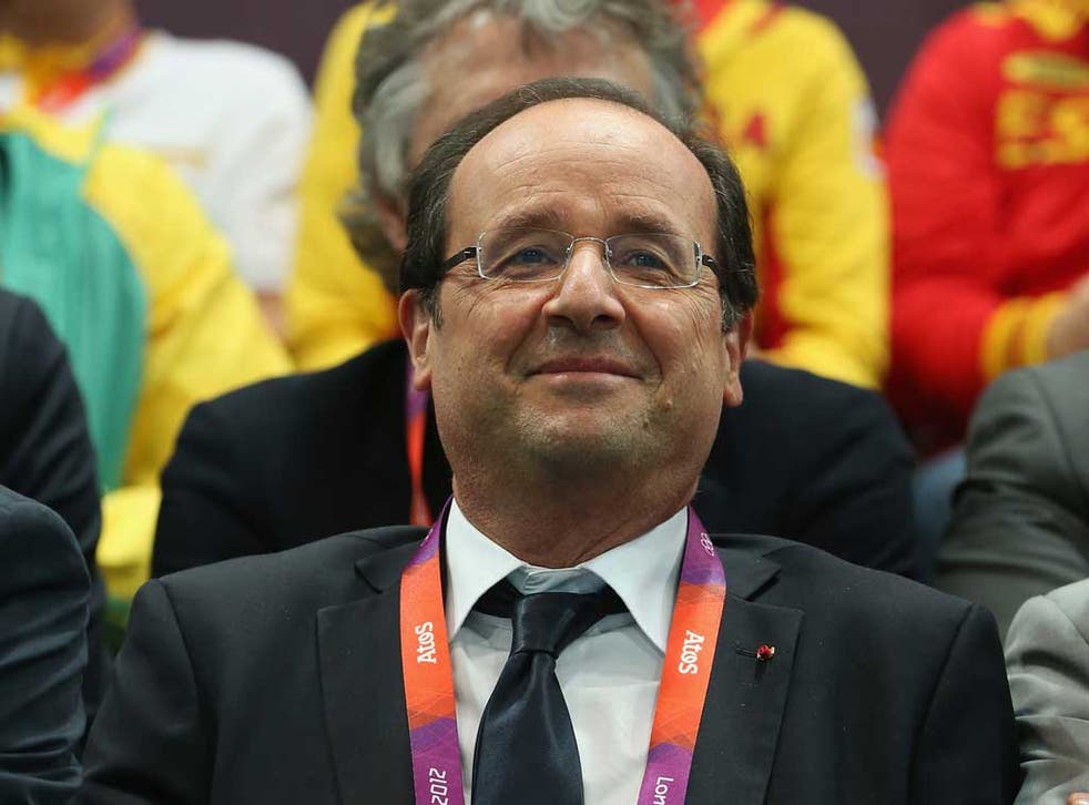 President Francois Hollande (pictured) has had a dig at David Cameron