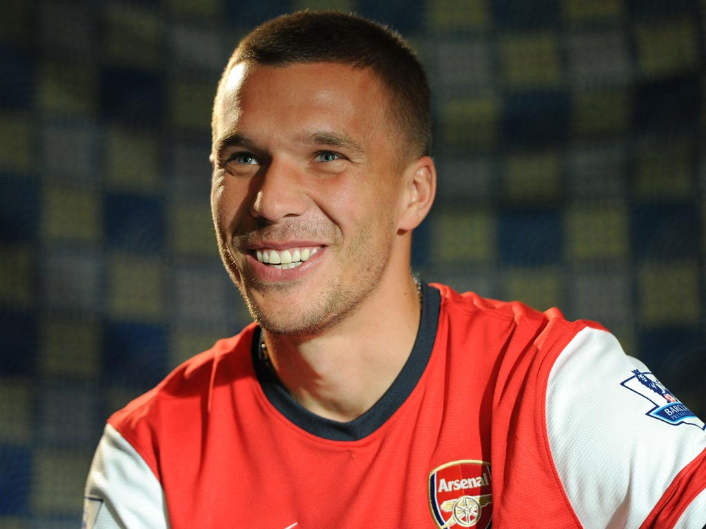 Arsenal striker Lukas Podolski