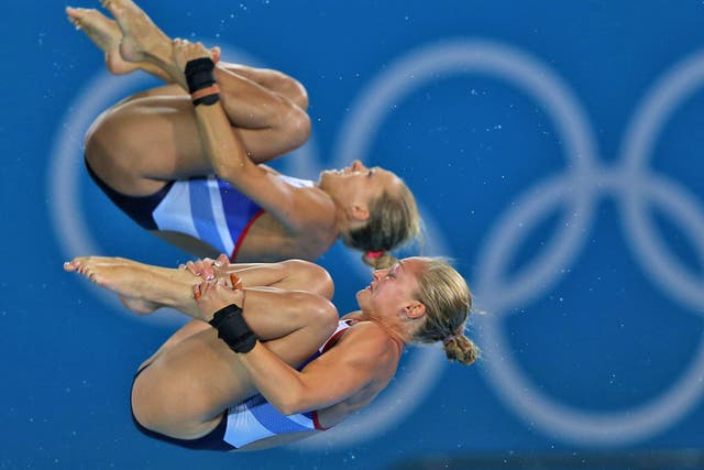 Tonia Couch and Sarah Barrow finished fifth in the women's synchronised 10m platform diving 