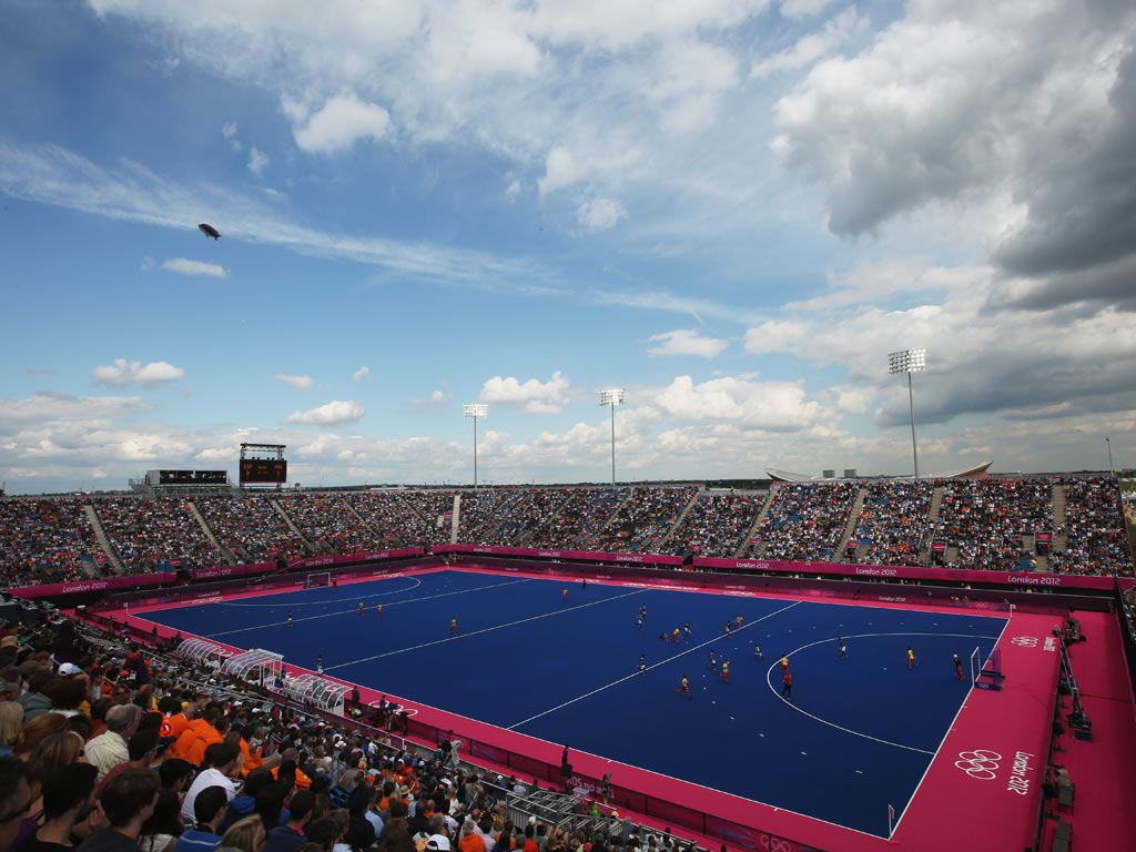 A view of the hockey at the Olympic Park