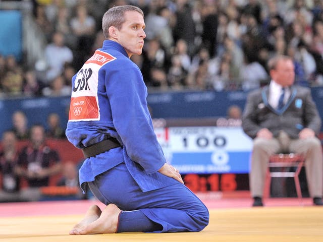 Britain's Euan Burton was inconsolable after his defeat in the judo