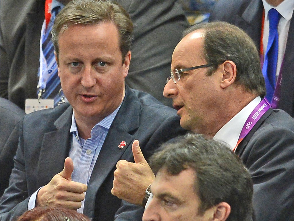 Hollande told Cameron that Europe would pool its medals so Britain would be happy in the EU