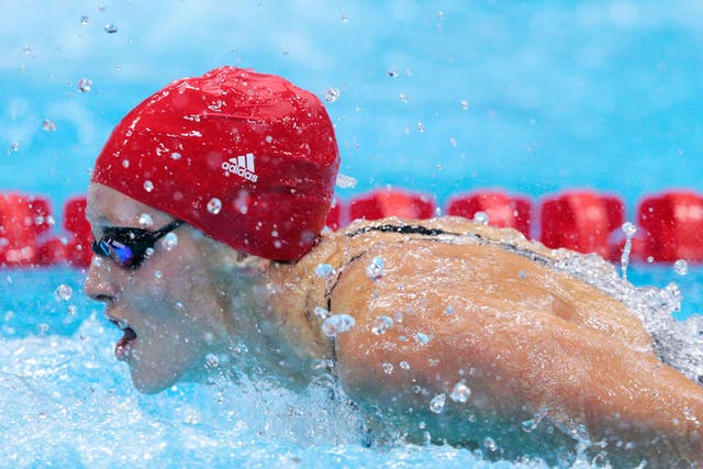 August 1, 2012: Fran Halsall in action at the Aquatics Centre