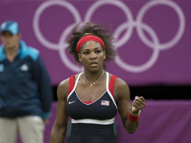 August 1, 2012: Serena Williams of the US in action at Wimbledon
