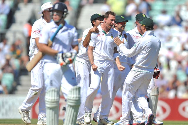 Dismissed by my old Bears team-mate Dale Steyn at The Oval
