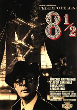 The original poster for 8 1/2 (Federico Fellini, 1963)