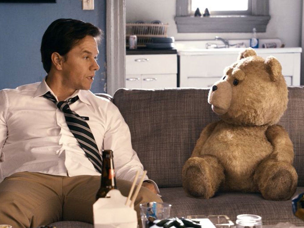 Mark Wahlberg stars as John in Seth MacFarlane's comedy alongside a potty-mouthed Ted