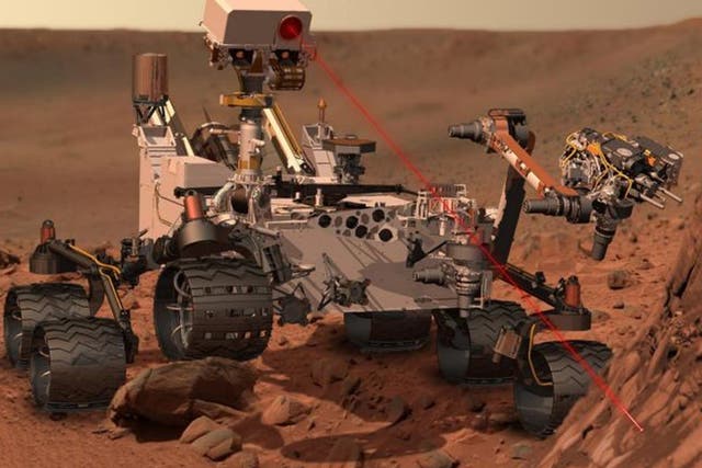 This artists rendering provided by NASA shows the Mars Rover, Curiosity. After traveling 8 1/2 months and 352 million miles, Curiosity will attempt a landing on Mars.