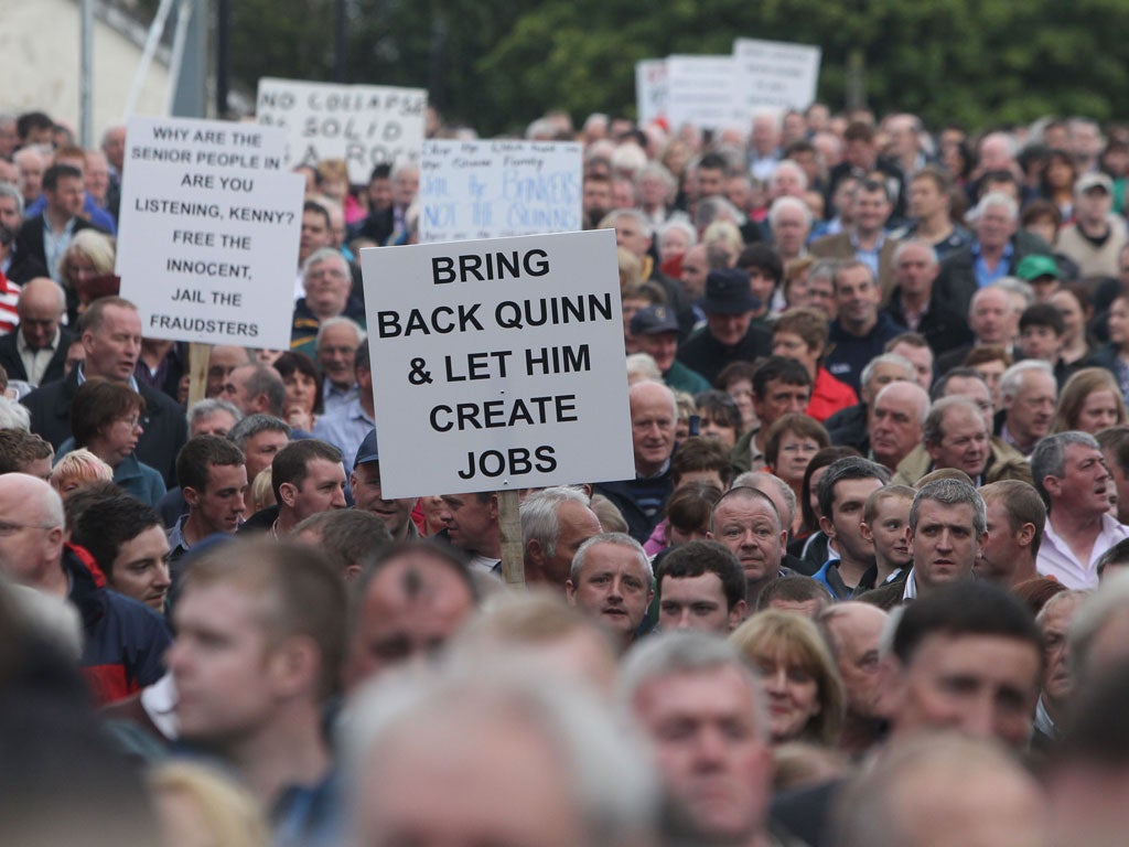 A rally in support of Sean Quinn