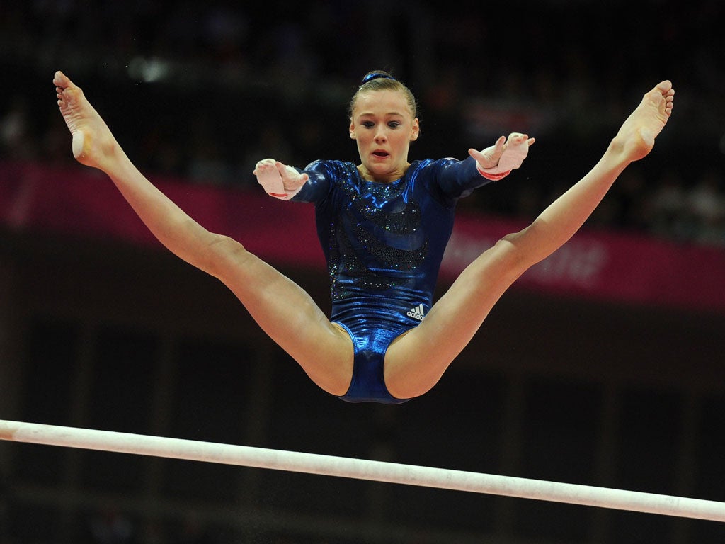 Great Britain's Rebecca Tunney (pictured) could only manage in 13th place in the individual all-around yesterday