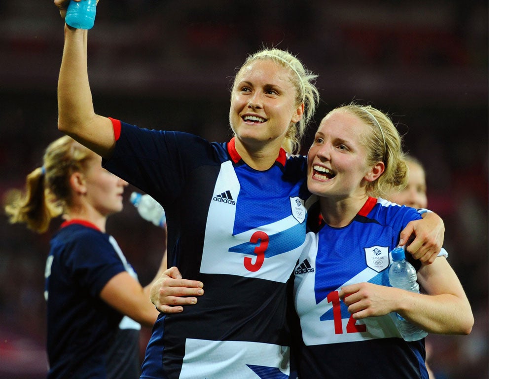 Highlight: BBC3 7.30pm A sell-out crowd awaits Team GB in Coventry for their quarter-final football clash with Canada. Can Steph Houghton, (No 3, right) repeat her scoring feat after her stunning strike guided GB to a shock 1-0 win over Brazi
