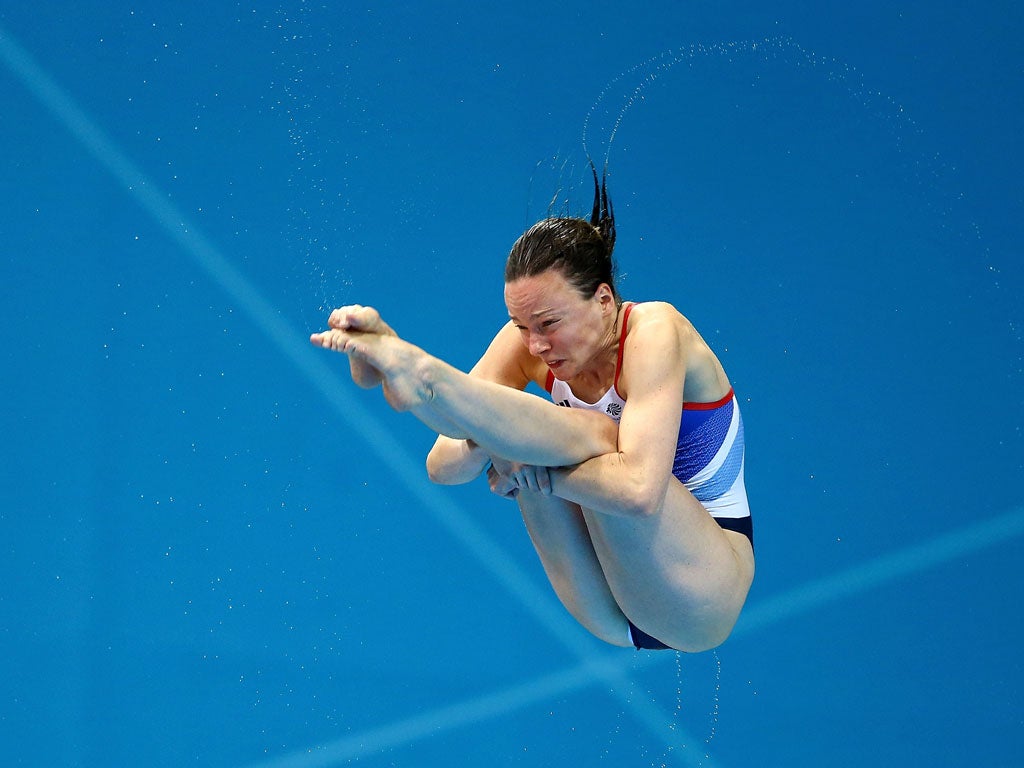 Friday 3, August: Becky Gallantree competes in the Women's 3m Springboard Diving Preliminary Round