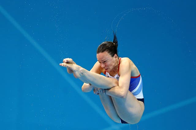 Friday 3, August: Becky Gallantree  competes in the Women's 3m Springboard Diving Preliminary Round