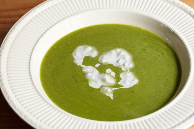 Celery and blue cheese soup