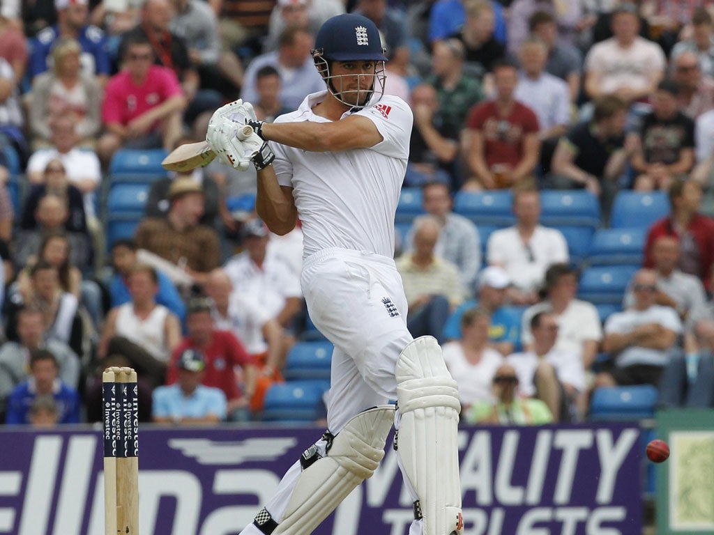 Opener Alastair Cook starts England's long haul to save the second Test match yesterday