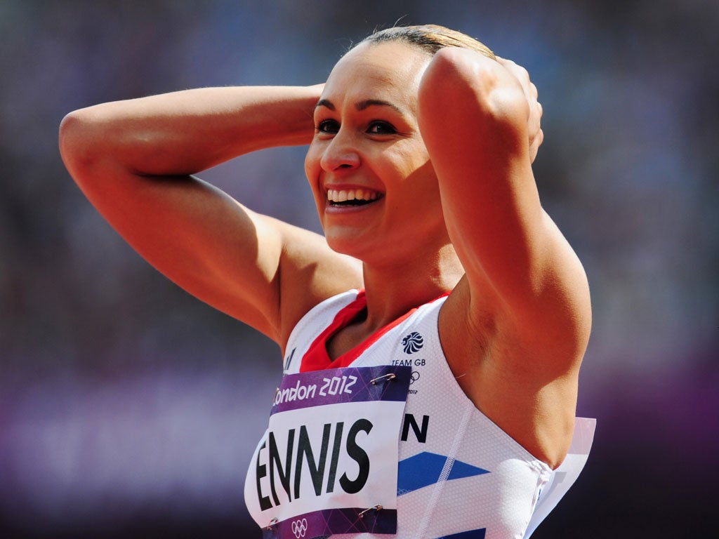 Jess Ennis was given the warmest of receptions by the crowd in the Olympic Stadium yesterday