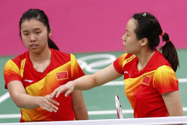 China's Tian Qing and Zhao Yunlei held their nerve and won gold in the women's doubles