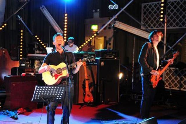 Damon Albarn and Blur warm up for Hyde Park at Maida Vale