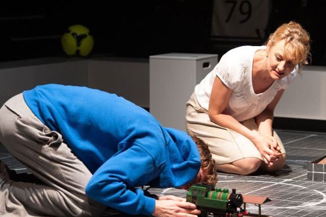 Luke Treadaway is a challenge for Niamh Cusack at the National