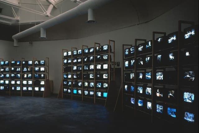 Dieter Roth's Solo Szenen (Solo Scenes), 1997/1998 features 148 video monitors
