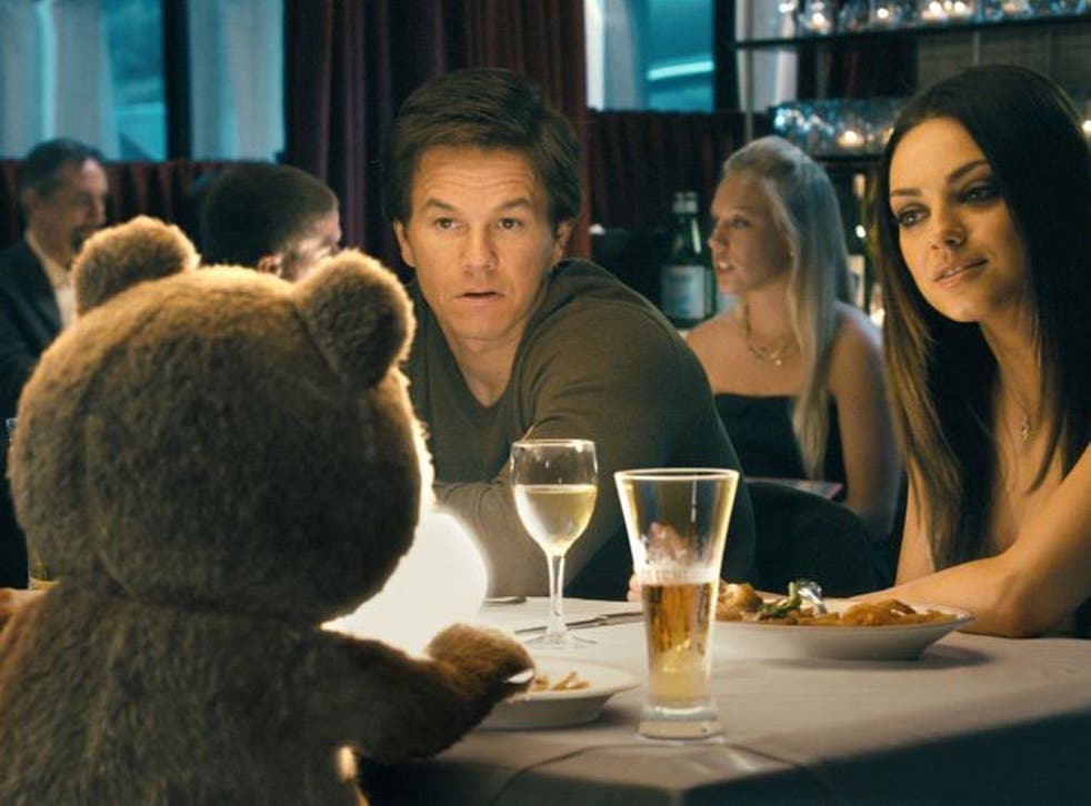 Mark Wahlberg and Mila Kunis hit the town with a talking soft toy in Ted