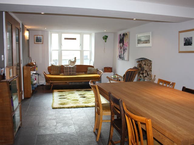 Welsh welcome: Breakfast is served at a table in the living/dining
room