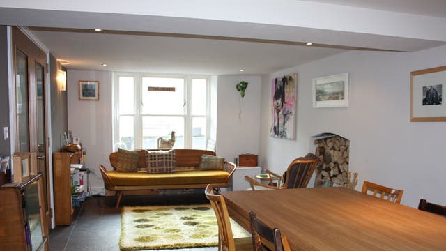 Welsh welcome: Breakfast is served at a table in the living/dining
room
